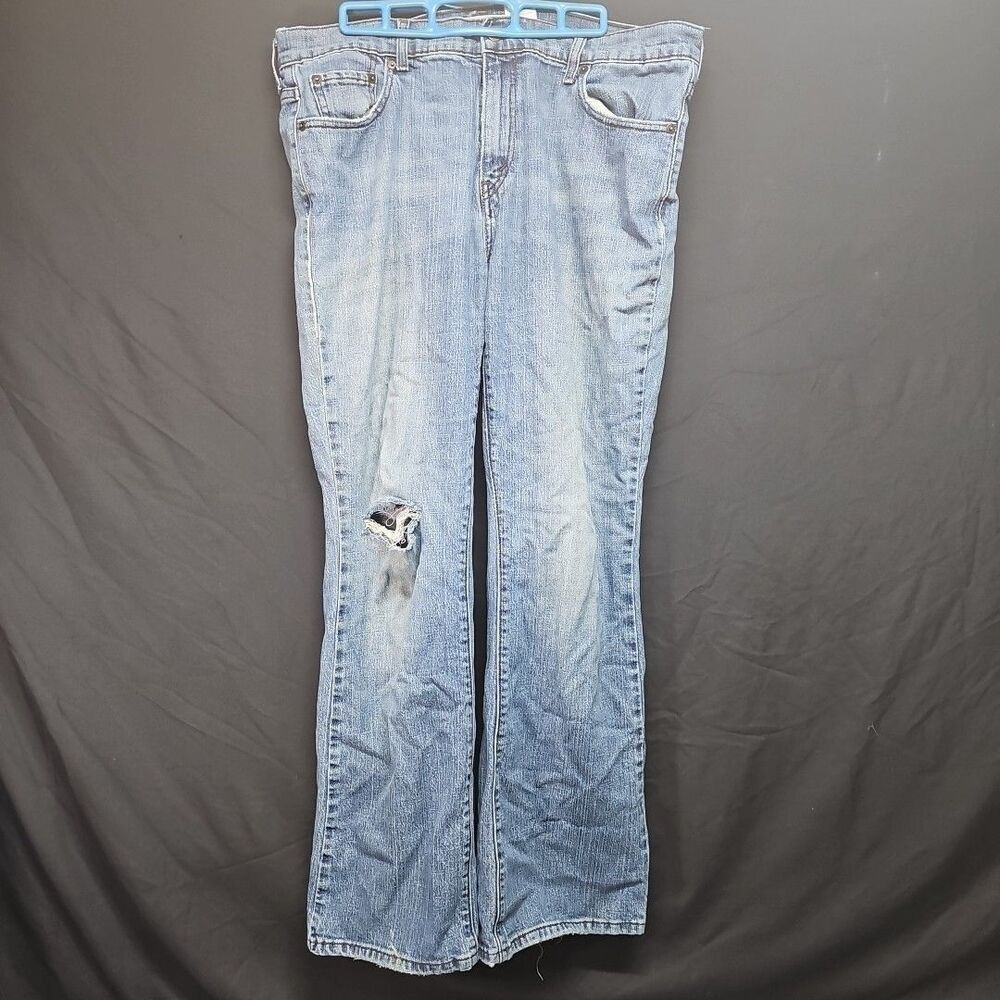 Womens Levis 515 Boot Cut Jeans Size 14 M Distressed Worn In